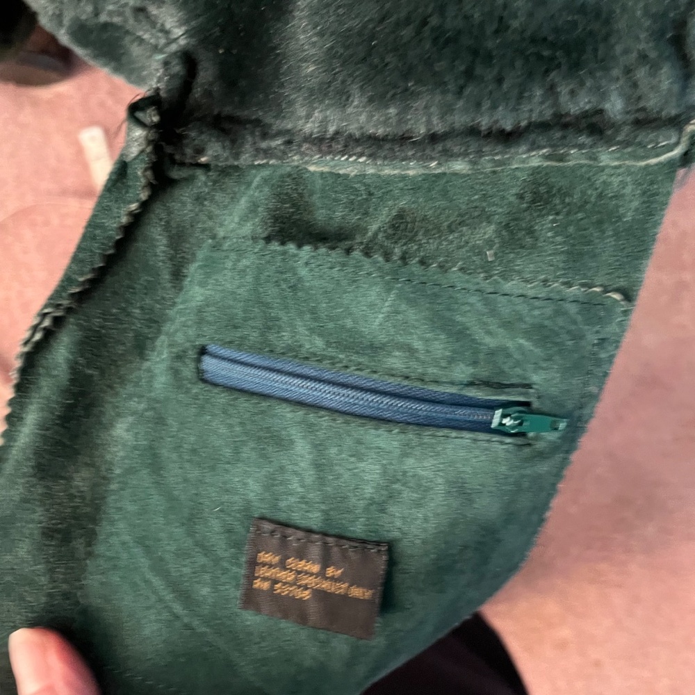 Vintage Split Suede Sherpa Coat - Picture 7 of 8